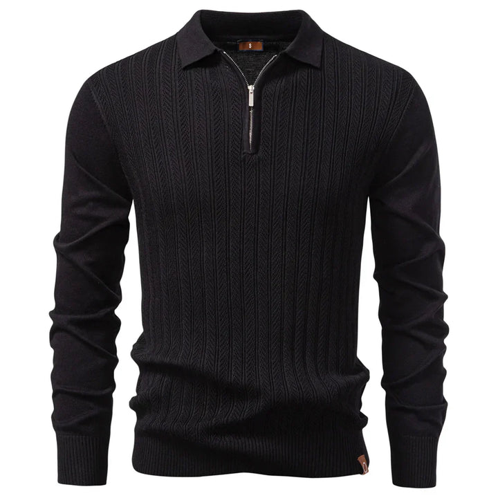 Eleganter Zopfmuster Herren Strickpullover