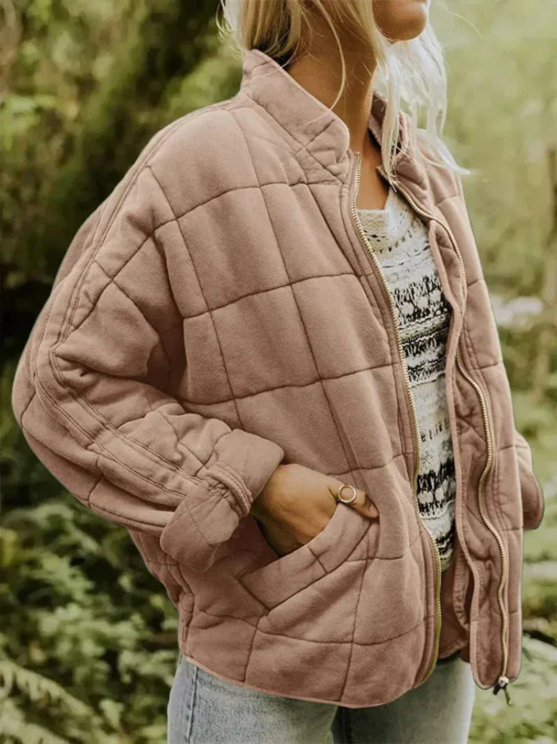 Damen Elegante Steppjacke Oversize - Leicht und Warmgefüttert