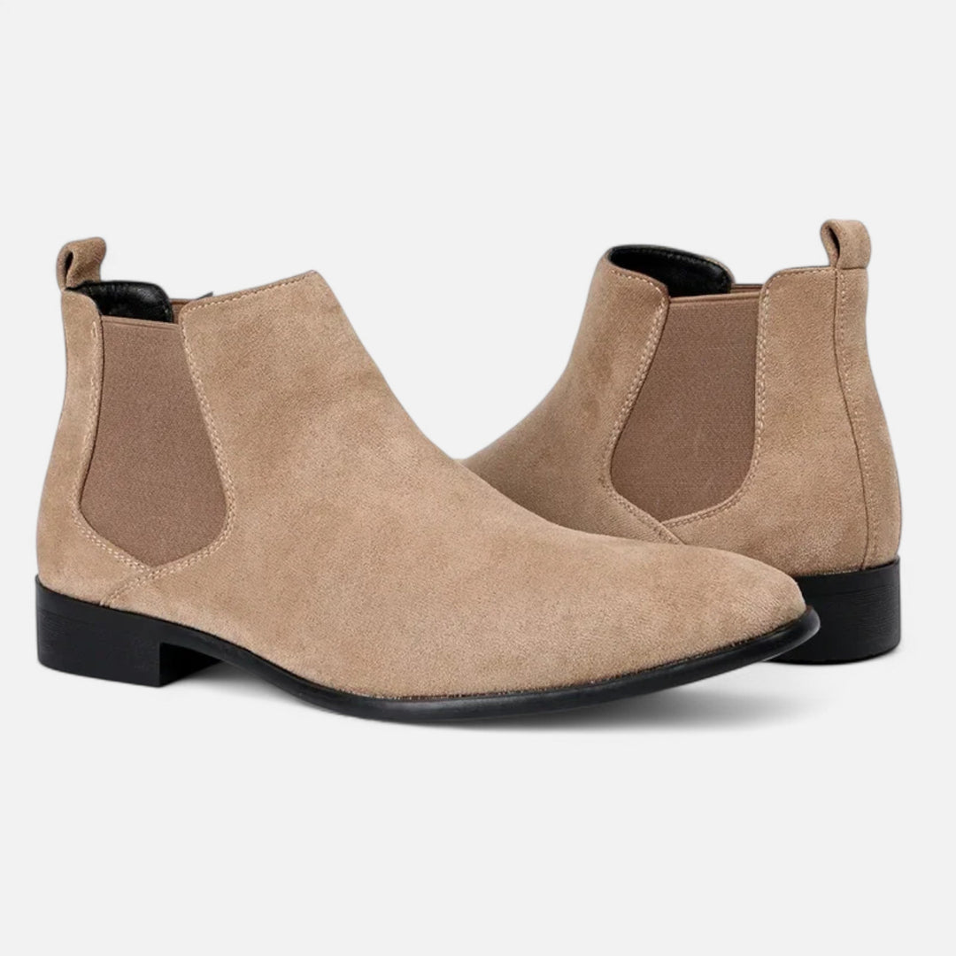 Elegante Wildleder Chelsea Boots für Herren mit quadratischer Zehenpartie