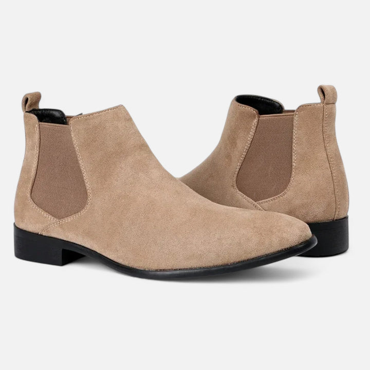 Elegante Wildleder Chelsea Boots für Herren mit quadratischer Zehenpartie