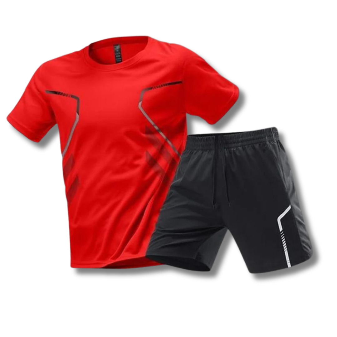 Atmungsaktives Herren Sport-Set - T-Shirt und Shorts für Training und Fitness