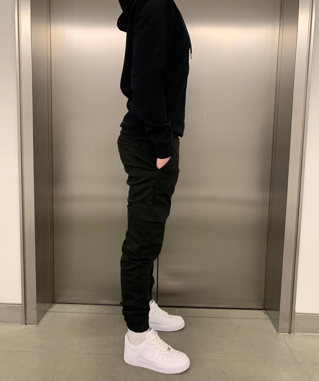 Herren Cargo Jogginghose mit elastischem Bund - Streetstyle Baumwollmischung