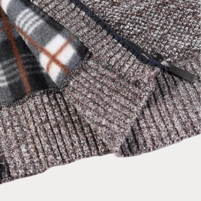 Klassische Strickjacke mit Reißverschluss Herren