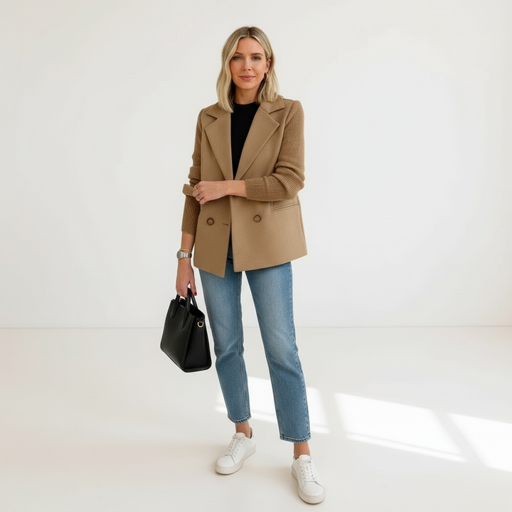 Eleganter Damen Freizeitblazer mit Doppelreihen-Verschluss