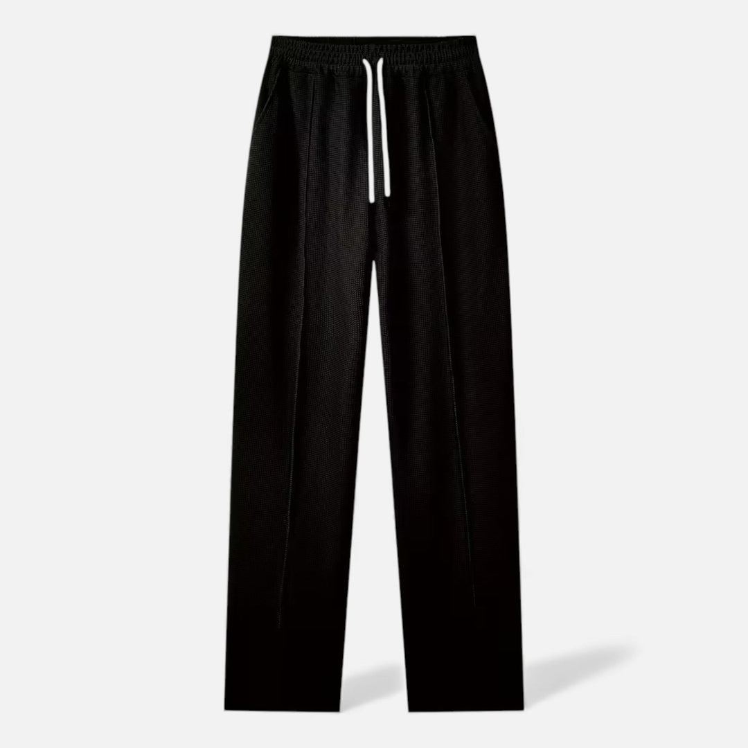 Zweiteiliges Waffel-Strick Herren Freizeitoutfit