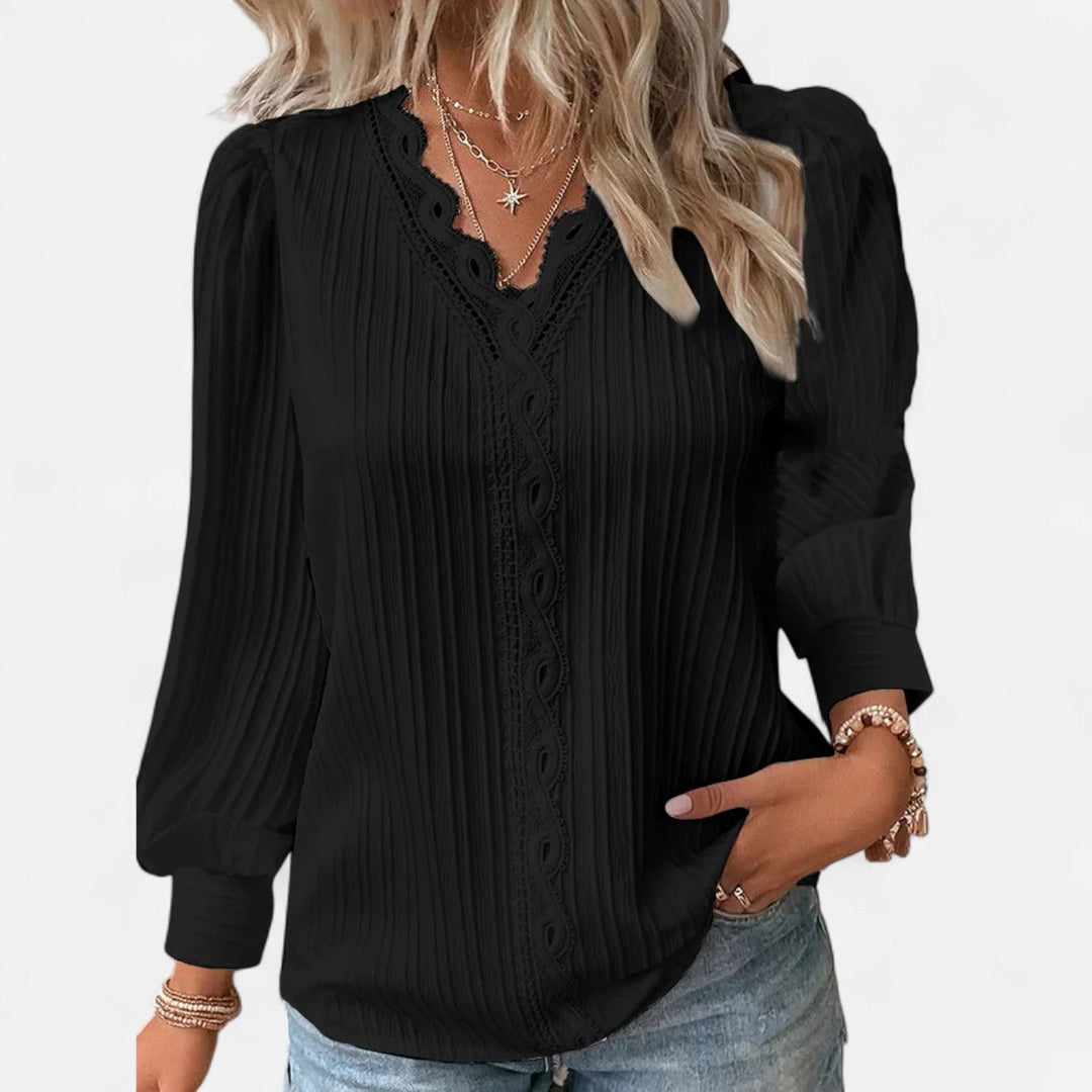 Elegante Chic Blouse Damen – Taillierte Silhouette, Mühelose Eleganz