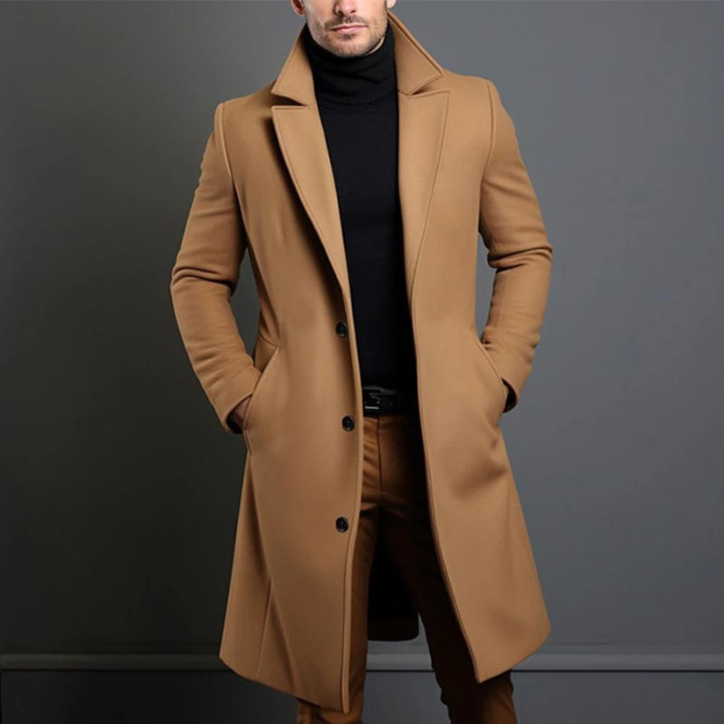 Herren Wollmantel Elegant - Zeitloser Wintermantel aus Hochwertiger Wolle