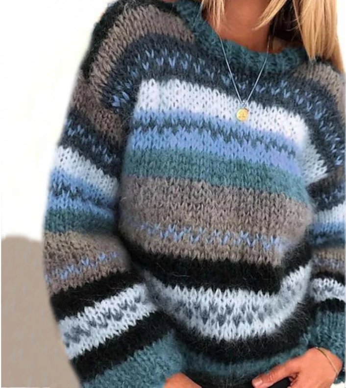Bequemer Langarm Strickpullover für Damen