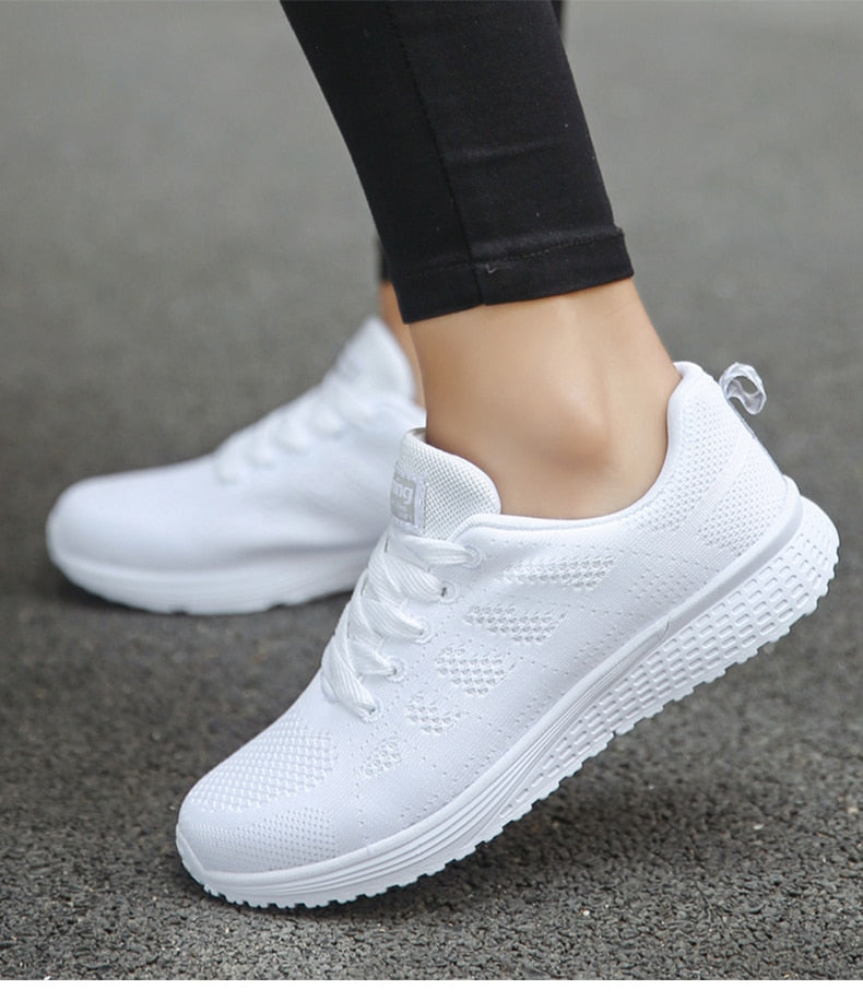 Ergonomische Damen Freizeitschuhe - Leichte Sneaker mit Atmungsaktivem Material