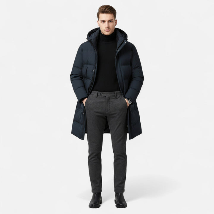 Premium Herren Winter Daunen Parka mit Kapuze