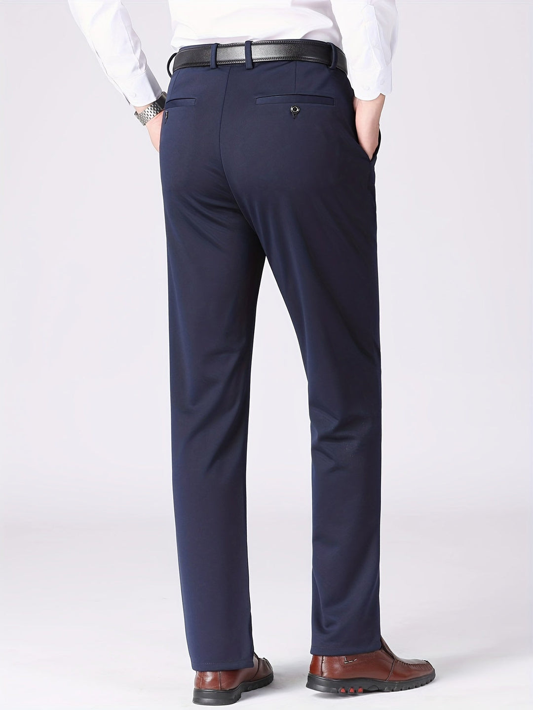 Elegante Weite Herren Hose mit Hoher Taille