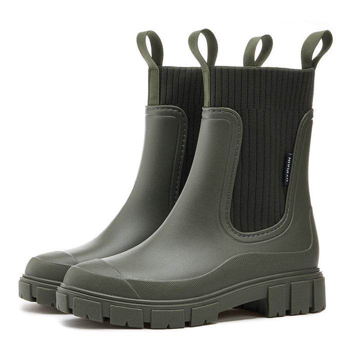 Wasserdichte Damen Regenstiefel mit rutschfester Sohle - Chelsea Boot Stil