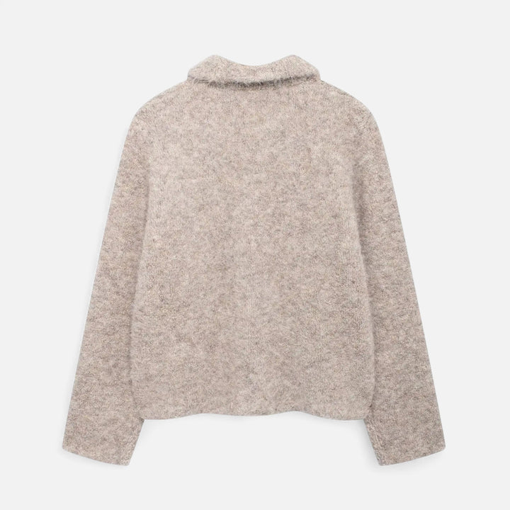 Elegante Strick Cardigan mit Blüten Knöpfen für Damen