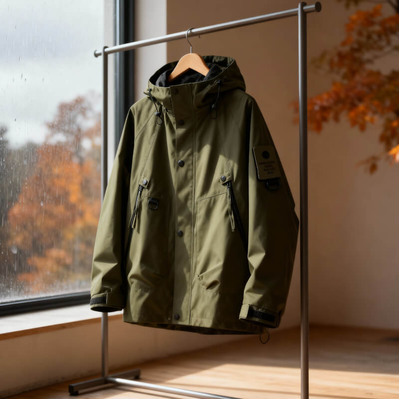 Wasserdichte Herren Tech Softshell Jacke mit verstellbarer Kapuze