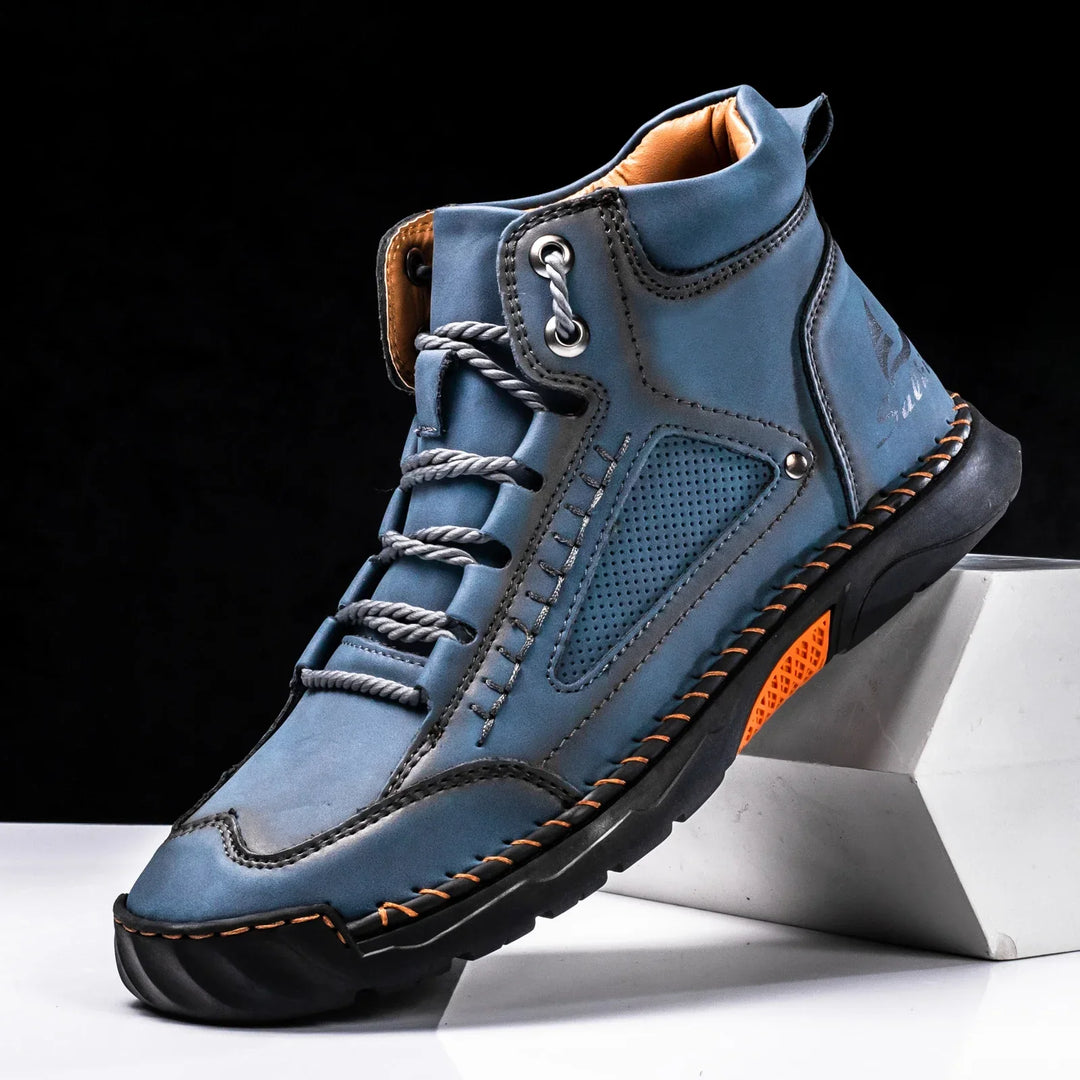 Premium Leder High-Top Sneaker Herren - Wasserdicht und Atmungsaktiv