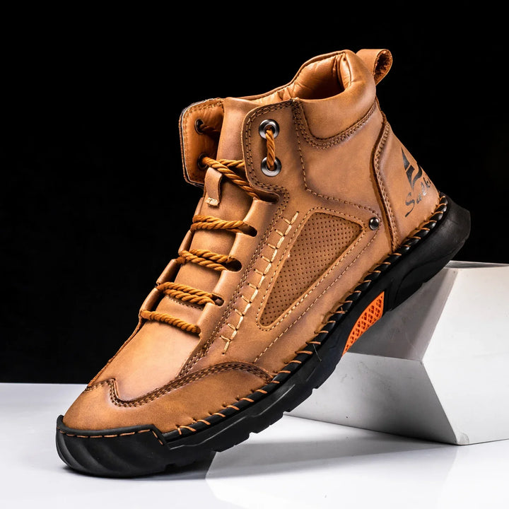 Premium Leder High-Top Sneaker Herren - Wasserdicht und Atmungsaktiv