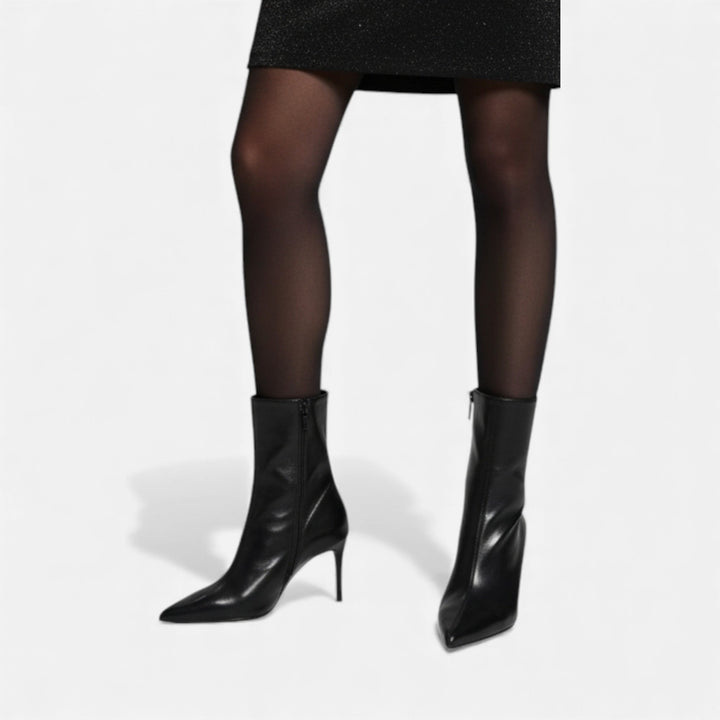 Elegante Damen Stiefeletten mit Absatz und Spitzer Zehenpartie