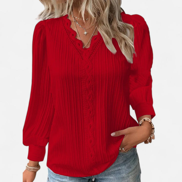 Elegante Chic Blouse Damen – Taillierte Silhouette, Mühelose Eleganz