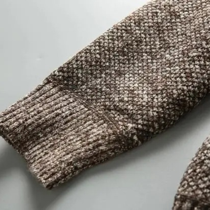 Karierte Strick-Jacke mit Futter für Herren