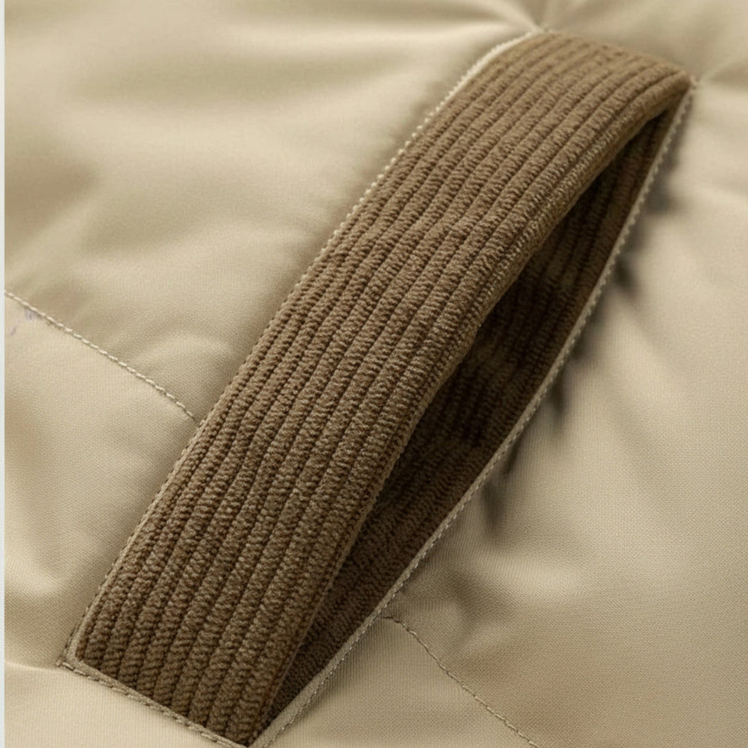 Gefütterte Warme Herren Winterjacke mit abnehmbarer Kapuze