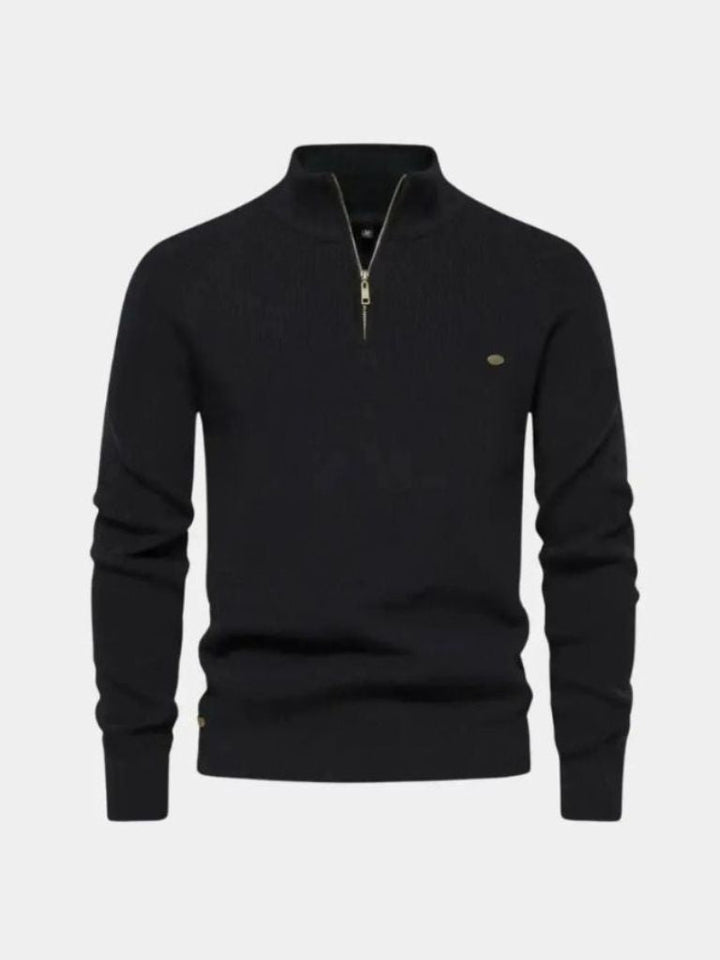 Elegant Quarter Zip Sweater - Cross & Crown - Cross & Crown
