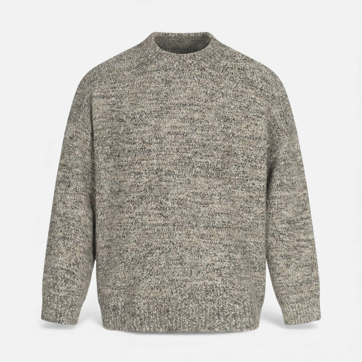 Klassischer Wool-Effect Herren Rundhals Pullover