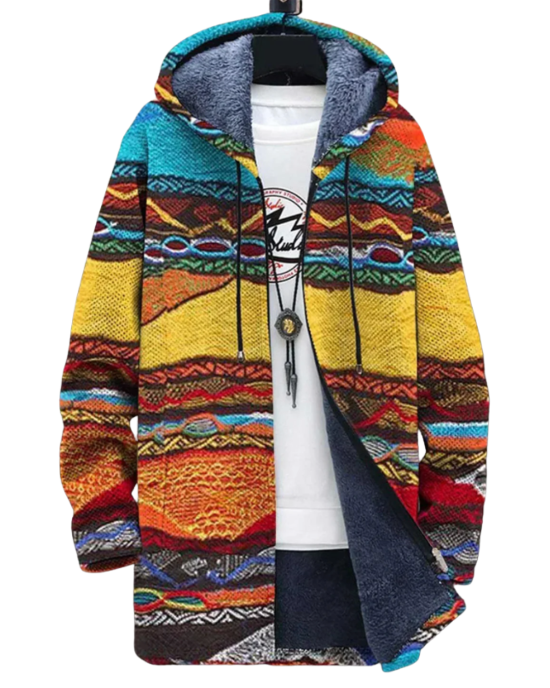 Luxuriöse Handgestrickte Herren Strickjacke