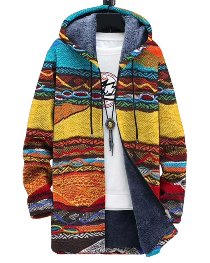 Luxuriöse Handgestrickte Herren Strickjacke