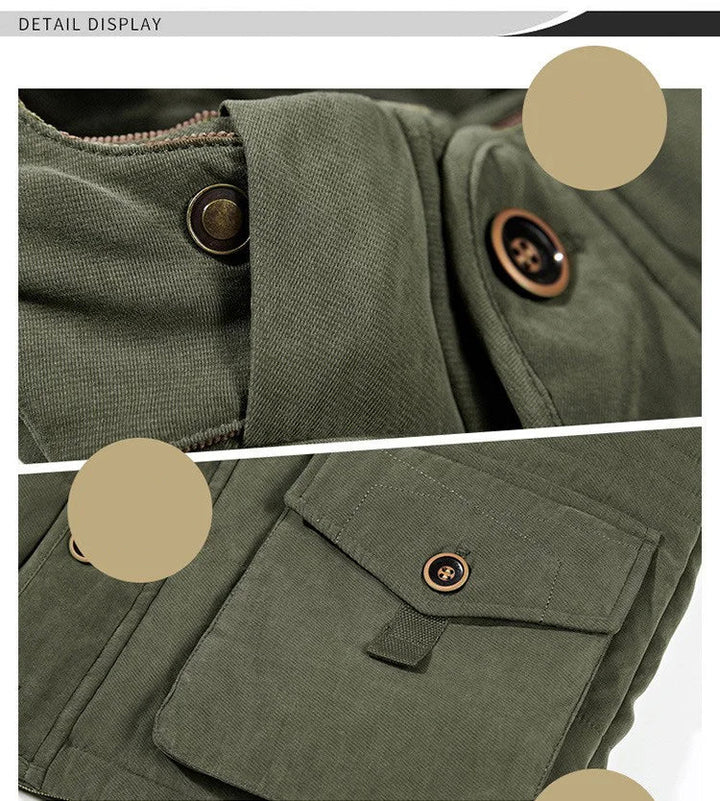 Isolierter robuster Wintermantel mit Kapuze Herren