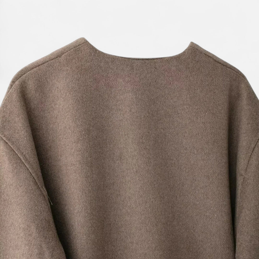 Eleganter Wrap Pullover mit Gürtel für Damen