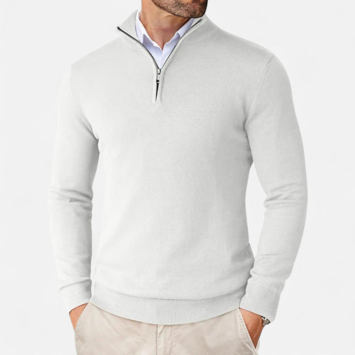Leichter Slim-Fit Herren Pullover mit Reißverschluss