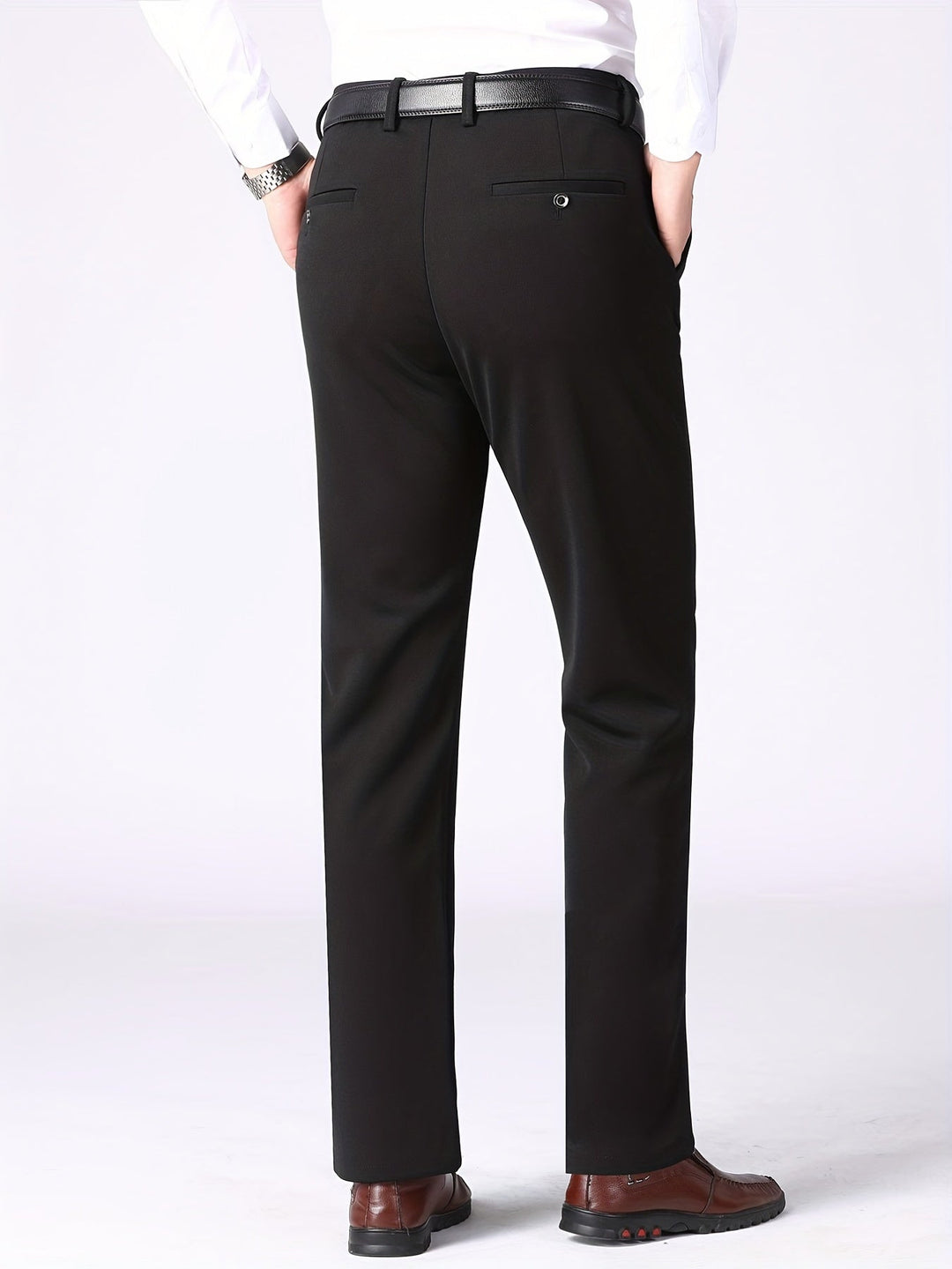 Elegante Weite Herren Hose mit Hoher Taille