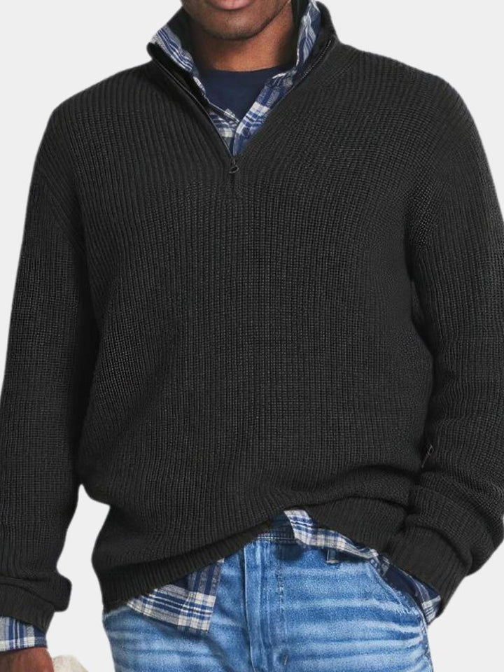 Classic Highland Quarter - Zip Sweater - Cross & Crown - Cross & Crown