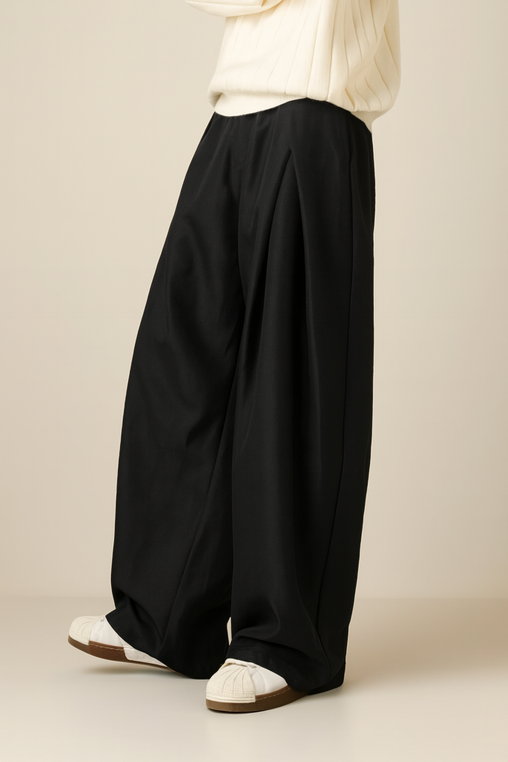 Elegante Plissée Hose mit hoher Taille für Herren