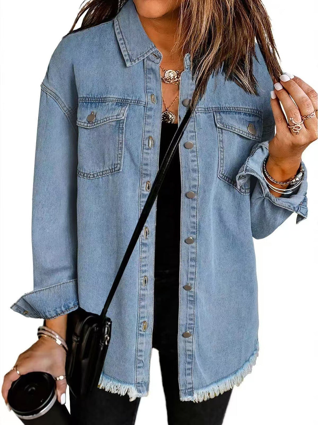 Klassische Jeansjacke für jeden Tag Damen Übergangsjacke
