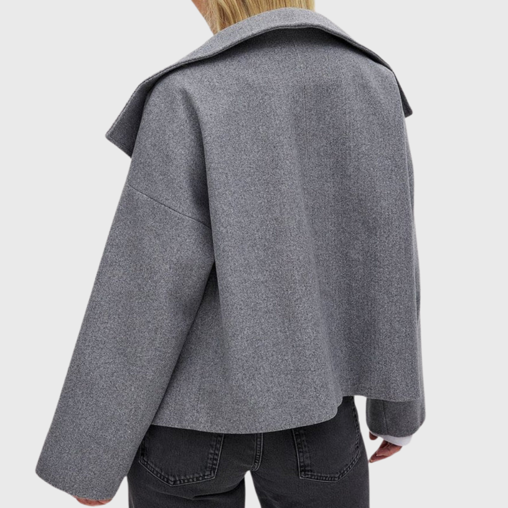 Warmer Damen Kurzmantel - Doppelreihig und Leicht Gefüttert