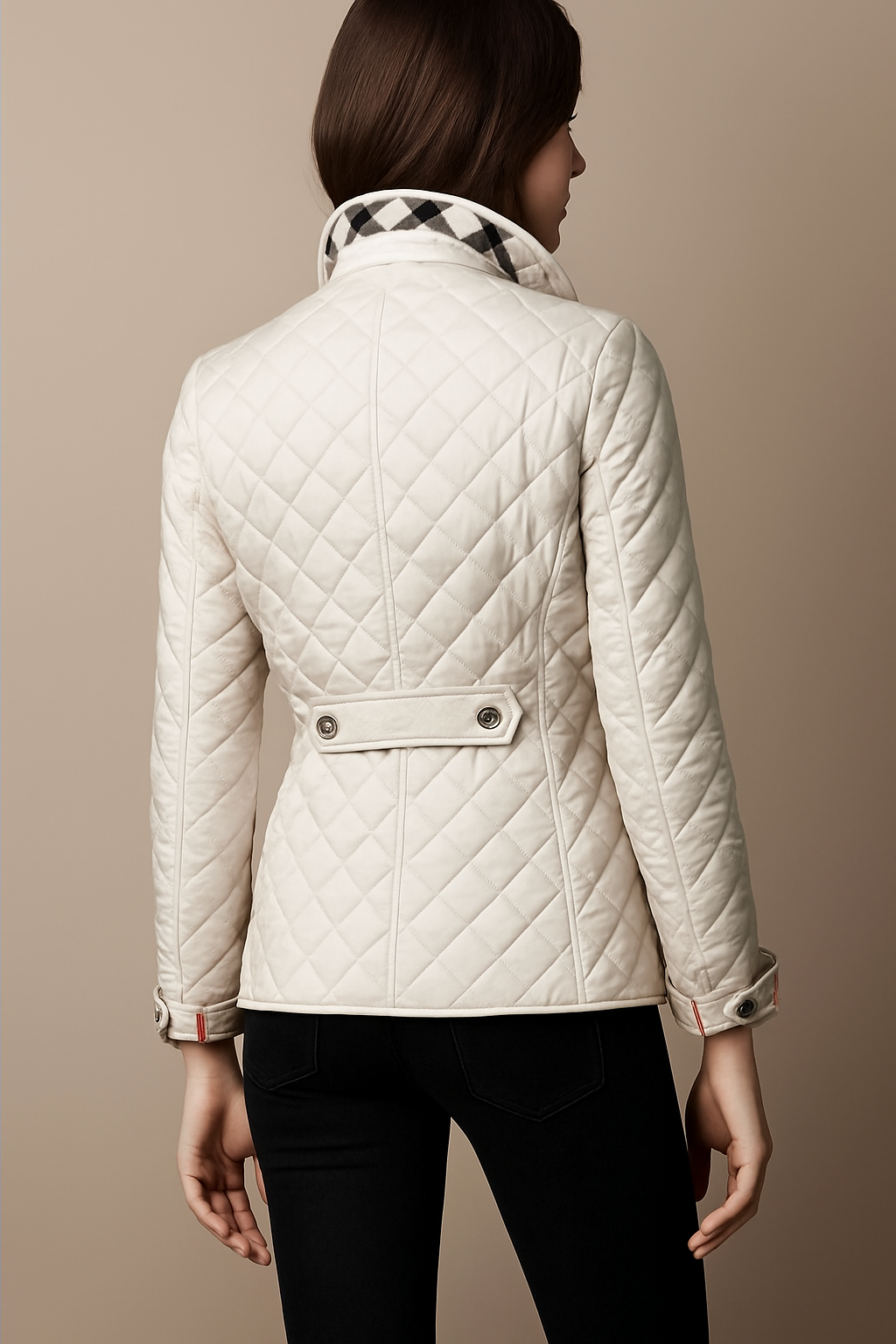 Elegante Damen Steppjacke mit Knöpfen - Klassische Winterjacke für Büro und Alltag