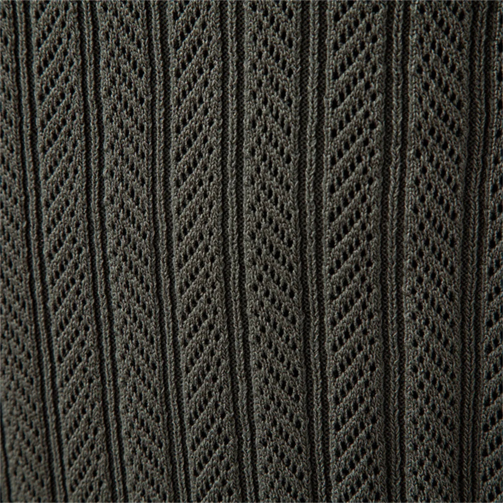 Eleganter Zopfmuster Herren Strickpullover