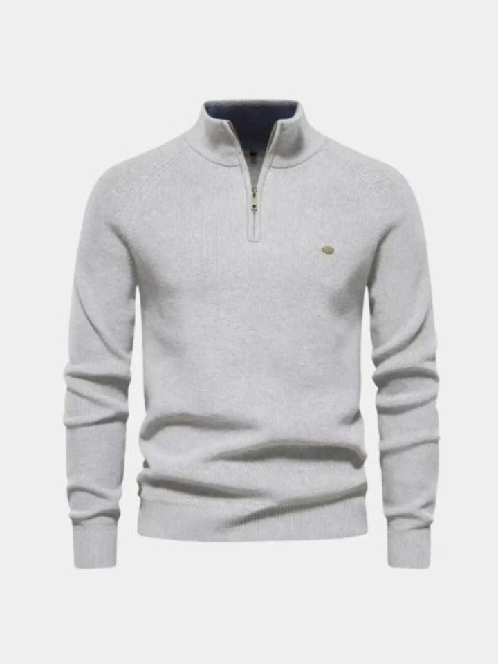 Elegant Quarter Zip Sweater - Cross & Crown - Cross & Crown