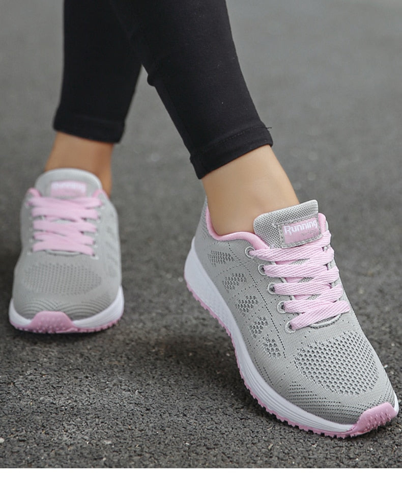 Ergonomische Damen Freizeitschuhe - Leichte Sneaker mit Atmungsaktivem Material