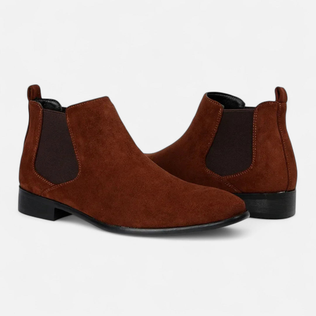 Elegante Wildleder Chelsea Boots für Herren mit quadratischer Zehenpartie