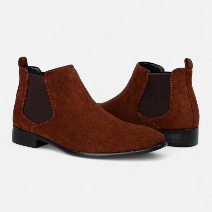 Elegante Wildleder Chelsea Boots für Herren mit quadratischer Zehenpartie
