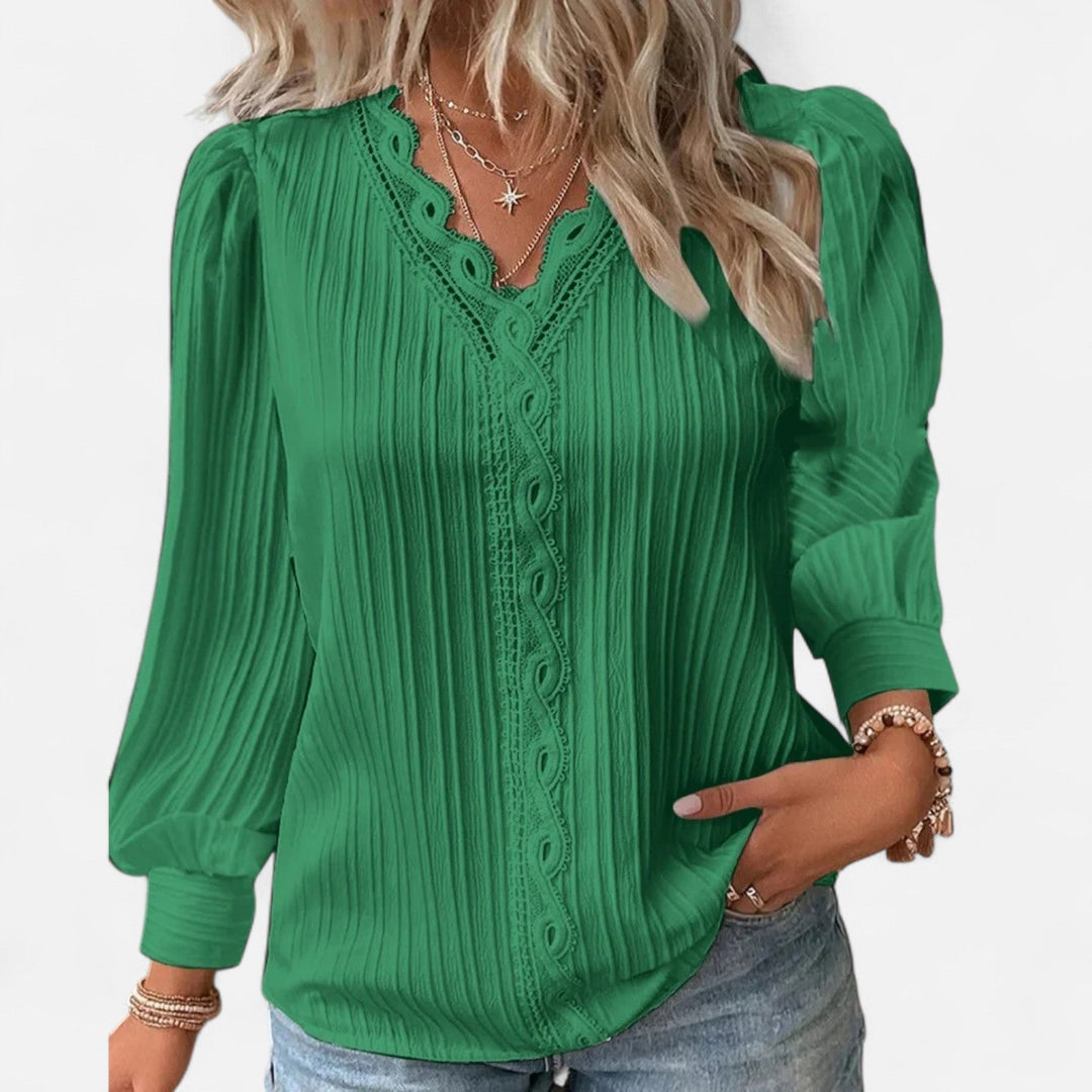 Elegante Chic Blouse Damen – Taillierte Silhouette, Mühelose Eleganz