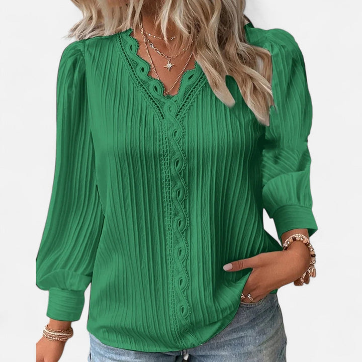 Elegante Chic Blouse Damen – Taillierte Silhouette, Mühelose Eleganz