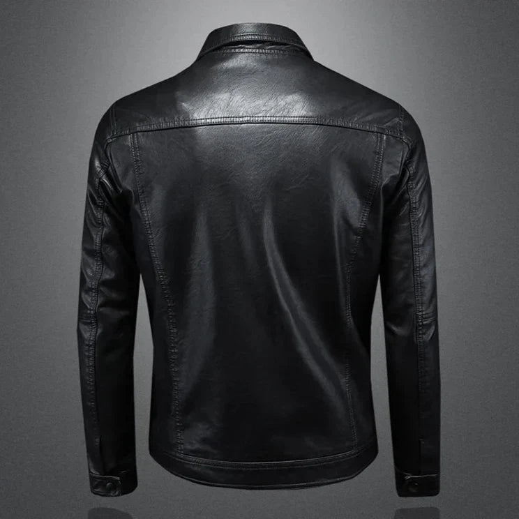 Premium Leder Herren Motorradjacke im Moto-Stil
