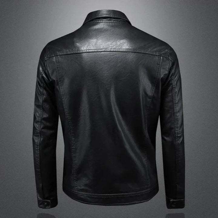 Premium Leder Herren Motorradjacke im Moto-Stil
