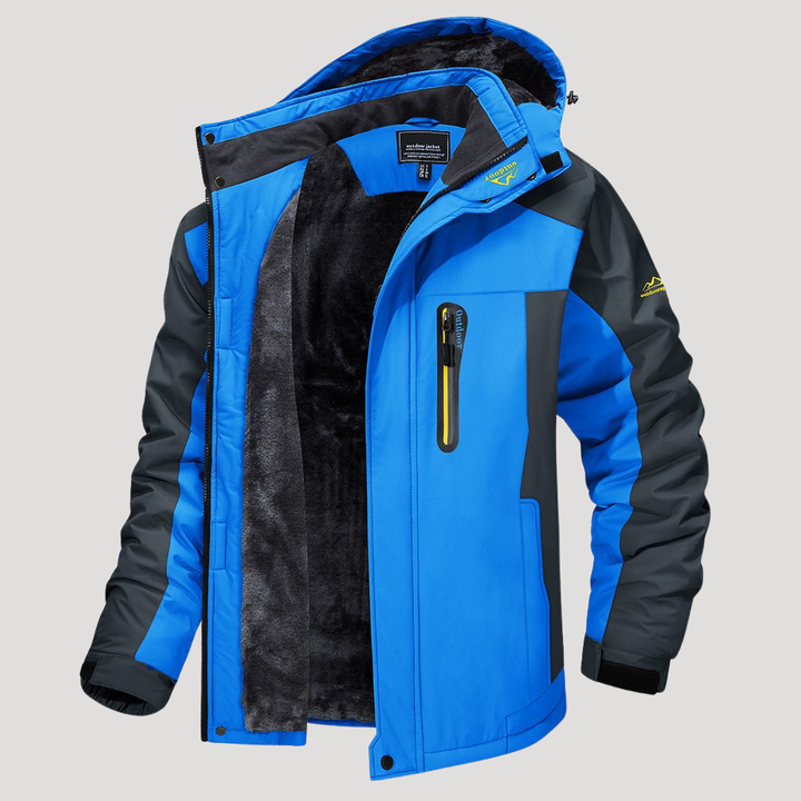 Windbreaker Herren Wasserdichte Outdoor Jacke - Winddicht mit Abnehmbarer Kapuze