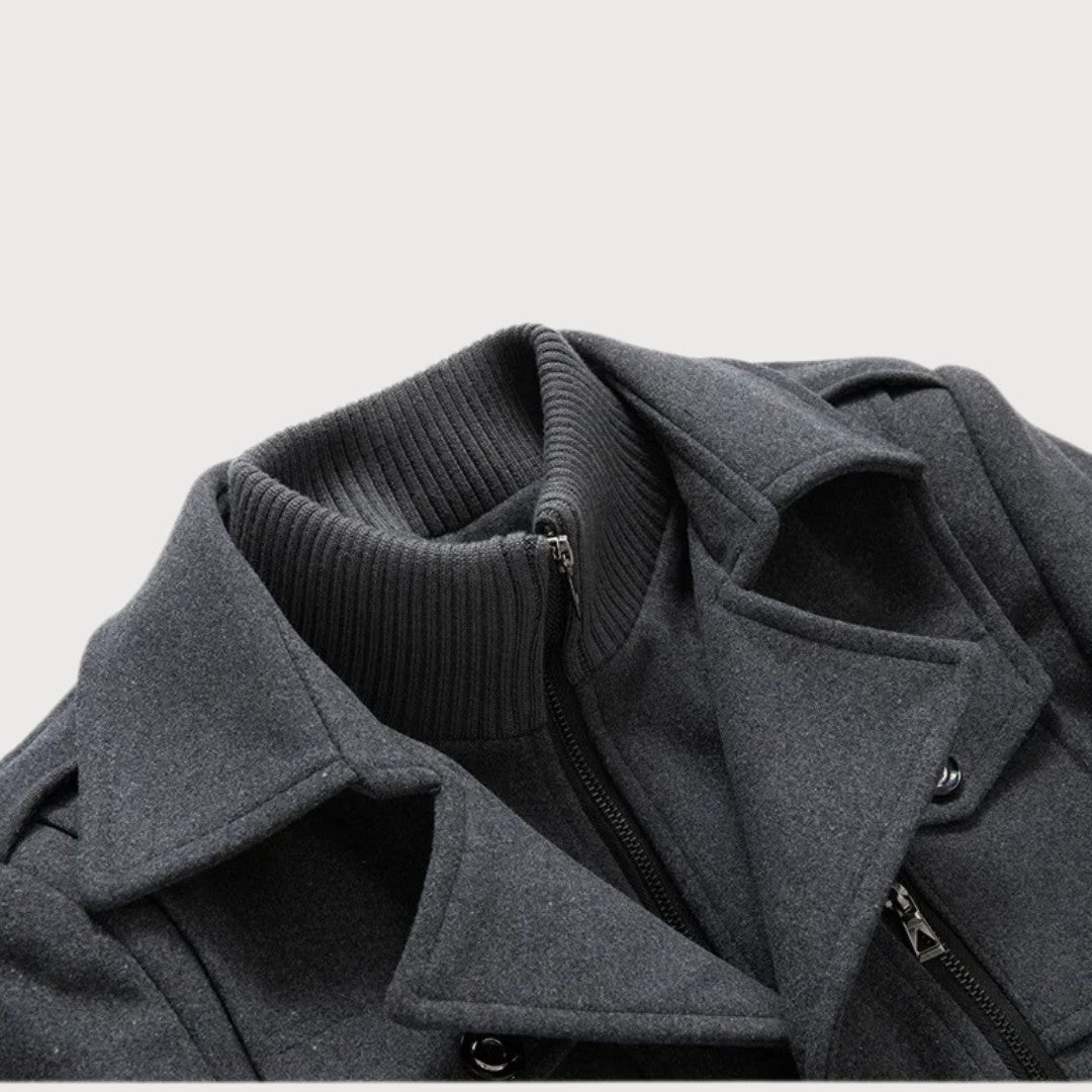 Eleganter Herren Wollmantel für Herbst & Winter