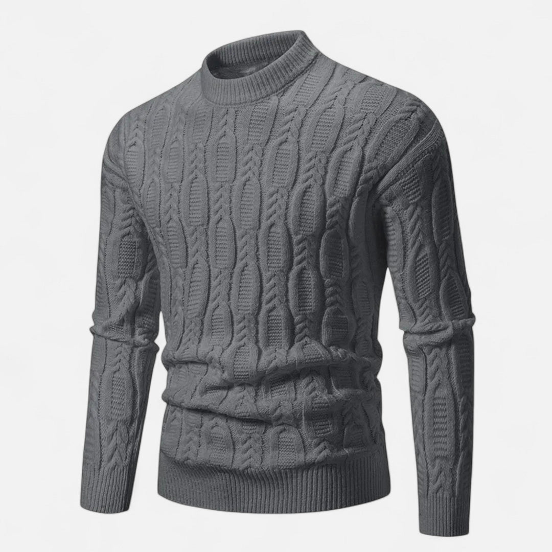 Klassischer Rundhals Strickpullover für Herren