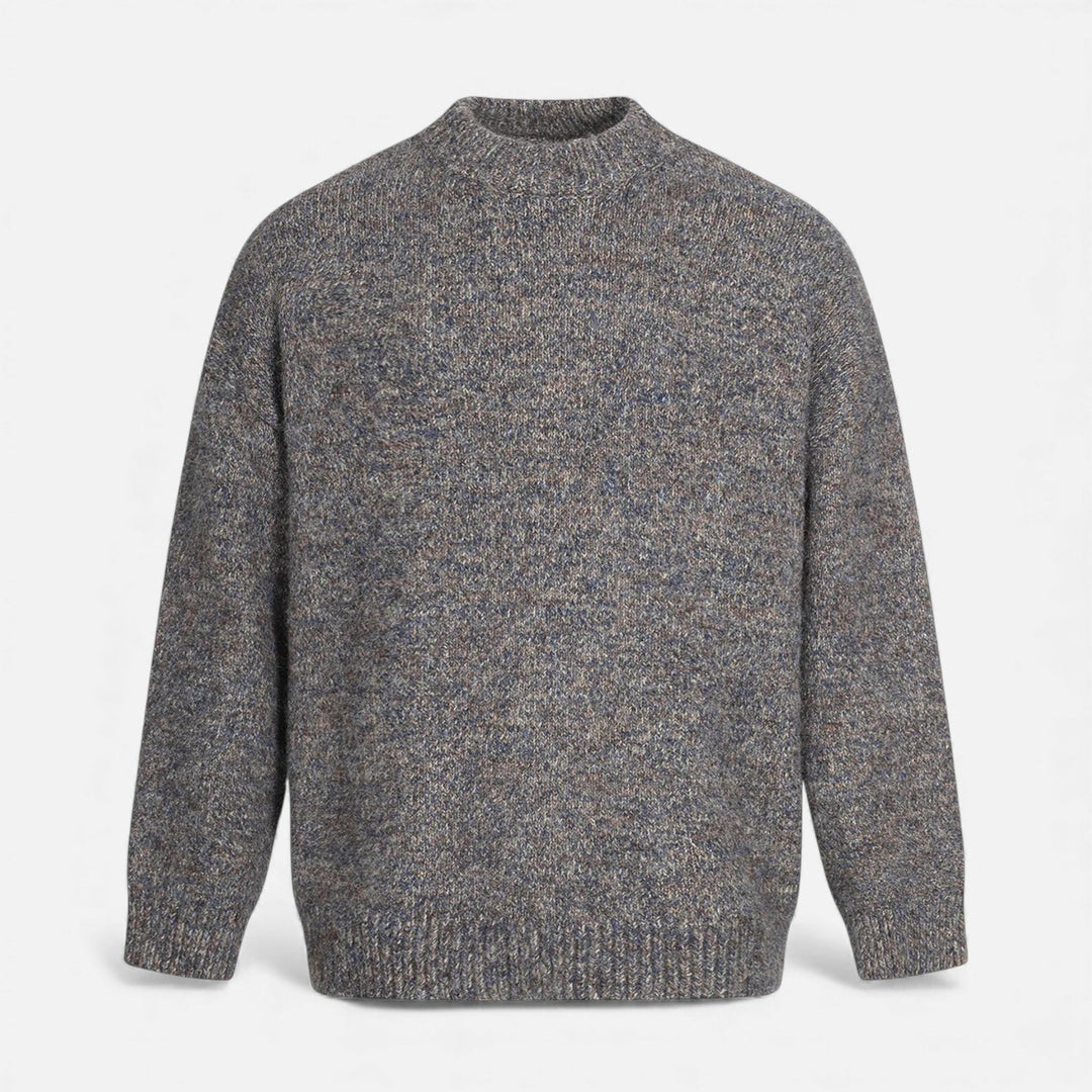 Klassischer Wool-Effect Herren Rundhals Pullover